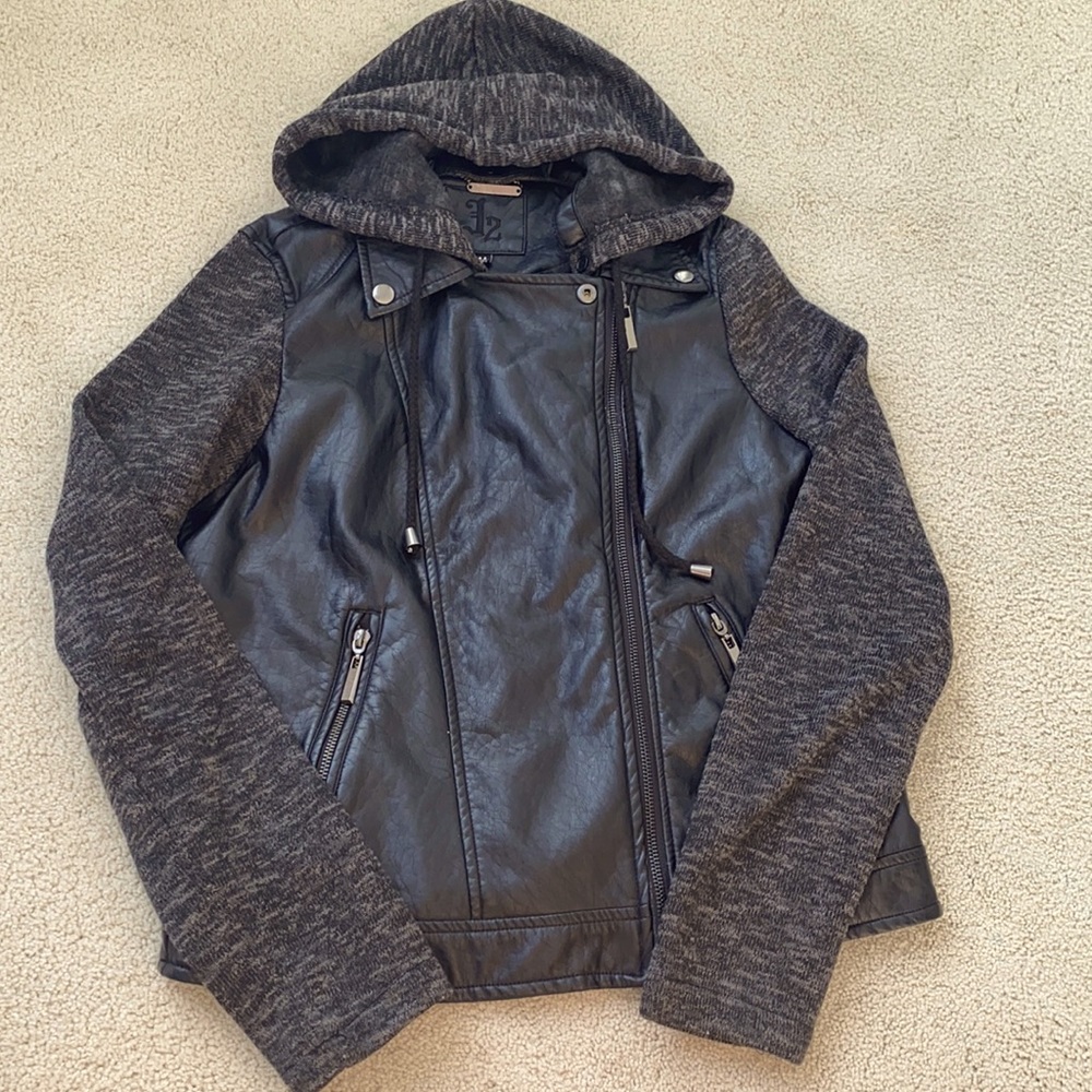 NWOT J2 Faux leather layer jacket